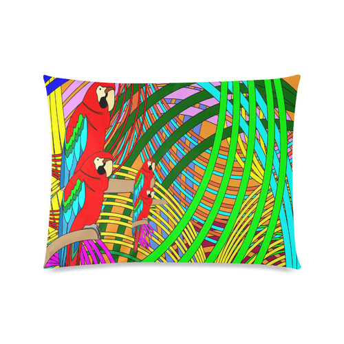abstract parrot Custom Picture Pillow Case 20"x26" (one side)