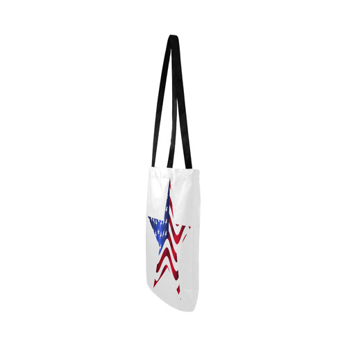 Wavy Flag Star White Reusable Shopping Bag Model 1660 (Two sides)
