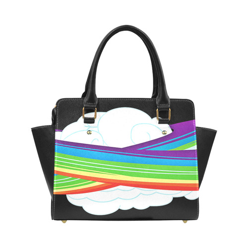 flying rainbow dash Classic Shoulder Handbag (Model 1653)