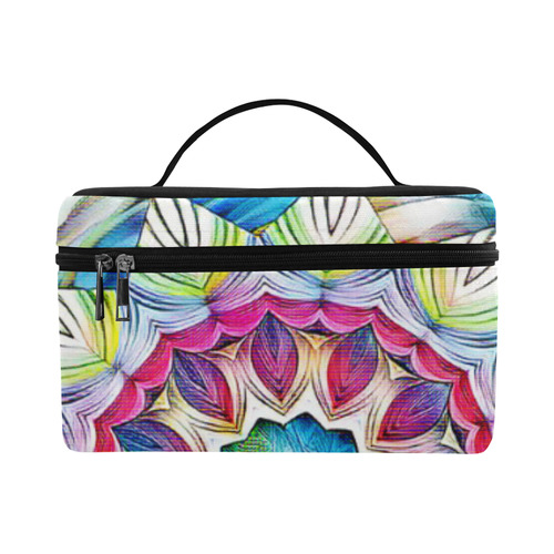 Sunshine Feeling Mandala Cosmetic Bag/Large (Model 1658)