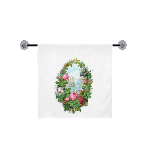 Vintage Floral Wreath Bath Towel 30"x56"