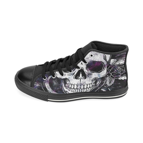 skullsnakeandrose High Top Canvas Shoes for Kid (Model 017)