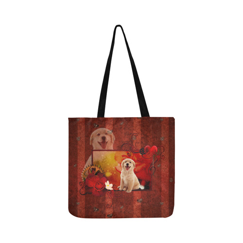 Sweet golden retriever Reusable Shopping Bag Model 1660 (Two sides)