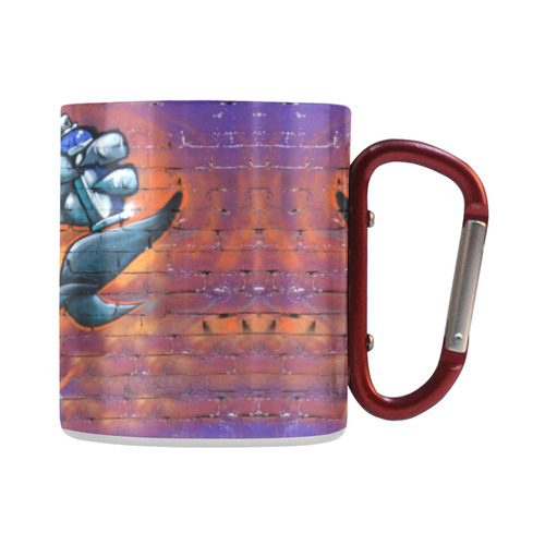 Graffiti Shark Brick Wall Classic Insulated Mug(10.3OZ)