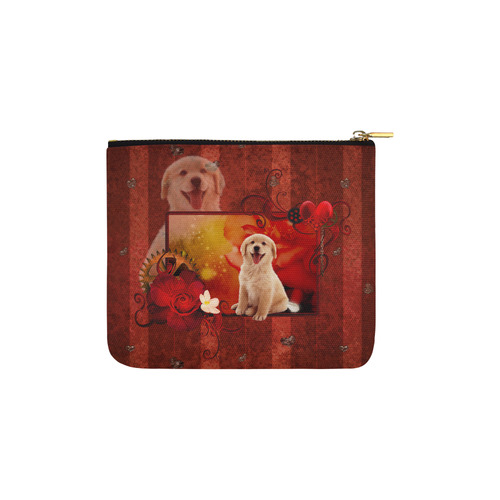 Sweet golden retriever Carry-All Pouch 6''x5''