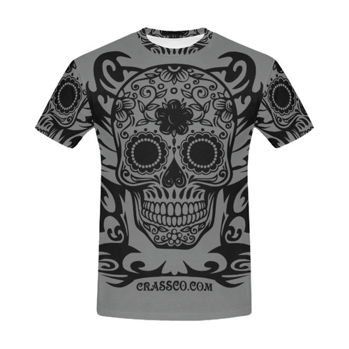 TRIBAL SKULL II All Over Print T-Shirt for Men (USA Size) (Model T40)