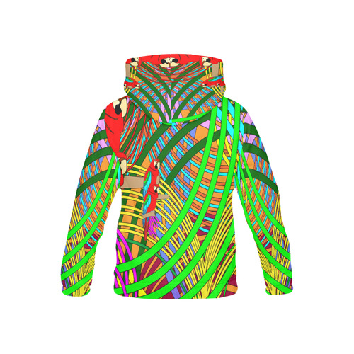 abstract parrot All Over Print Hoodie for Kid (USA Size) (Model H13)