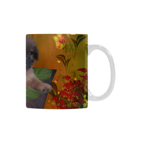 Cute lttle pekinese, dog White Mug(11OZ)