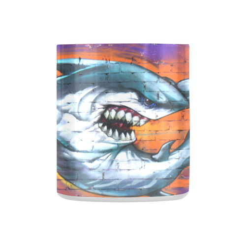 Graffiti Shark Brick Wall Classic Insulated Mug(10.3OZ)