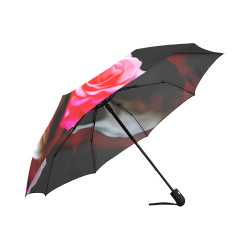 Abstract skull with roses Auto-Foldable Umbrella (Model U04)