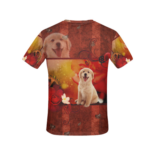 Sweet golden retriever All Over Print T-Shirt for Women (USA Size) (Model T40)