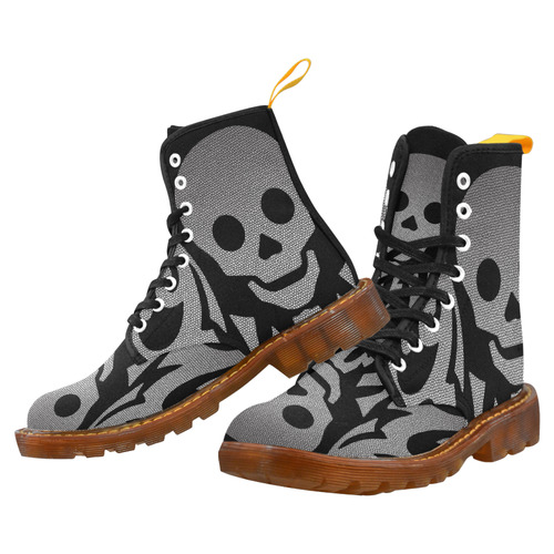 SKULL METALIC OPTIC Martin Boots For Women Model 1203H