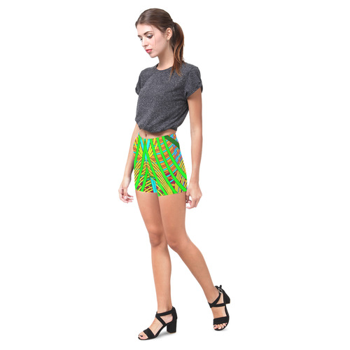 abstract parrot Briseis Skinny Shorts (Model L04)