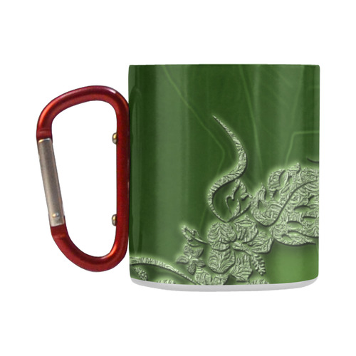 Wonderful green floral design Classic Insulated Mug(10.3OZ)