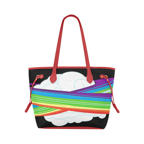 flying with rainbow dash Clover Canvas Tote Bag (Model 1661)