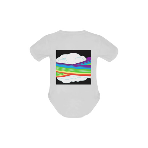 flying with rainbow dash Baby Powder Organic Short Sleeve One Piece (Model T28)