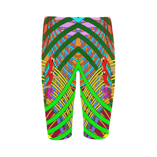 abstract parrot Hestia Cropped Leggings (Model L03)