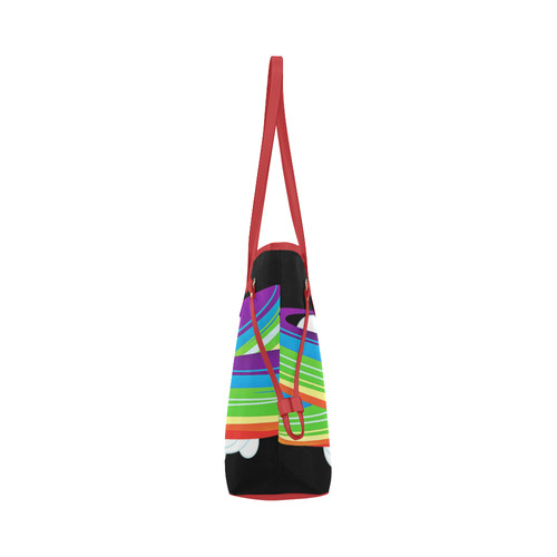 flying with rainbow dash Clover Canvas Tote Bag (Model 1661)