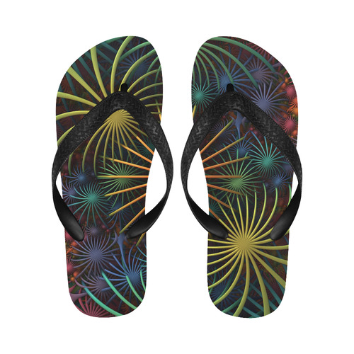 Fireworks Flip Flops for Men/Women (Model 040)