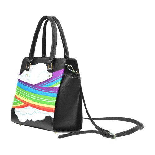 flying rainbow dash Classic Shoulder Handbag (Model 1653)