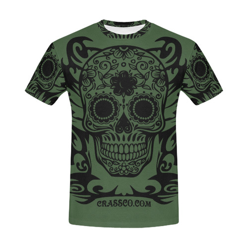 TRIBAL SKULL IV All Over Print T-Shirt for Men (USA Size) (Model T40)