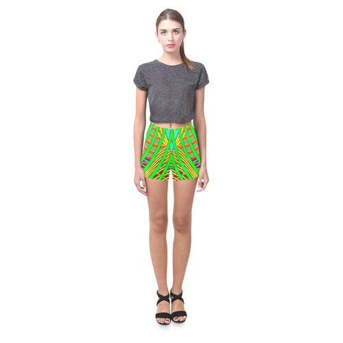 abstract parrot Briseis Skinny Shorts (Model L04)