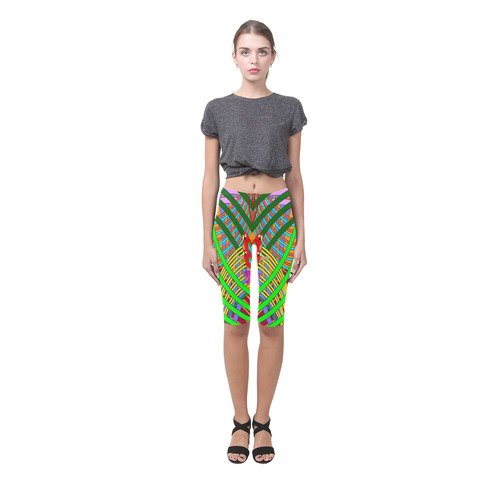 abstract parrot Hestia Cropped Leggings (Model L03)