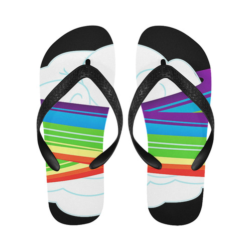 flying with rainbow dash Flip Flops for Men/Women (Model 040)