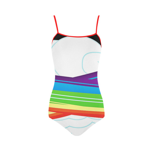 flying with rainbow dash Strap Swimsuit ( Model S05)