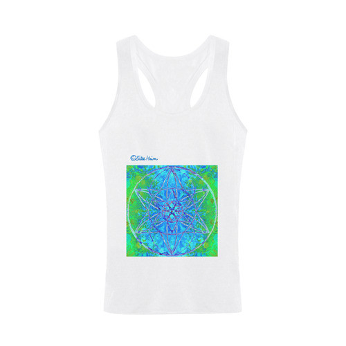 protection in nature colors-teal, blue and green Plus-size Men's I-shaped Tank Top (Model T32)