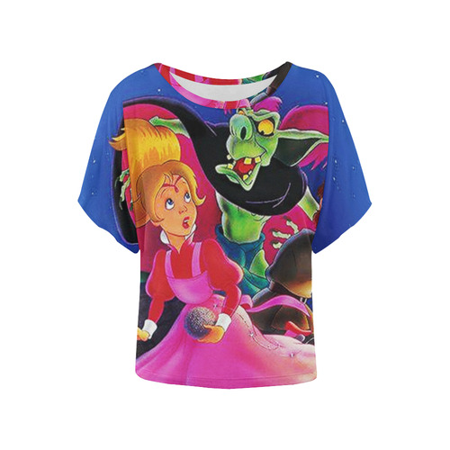 The Princess and the Goblin Women's Batwing-Sleeved Blouse T shirt (Model T44)