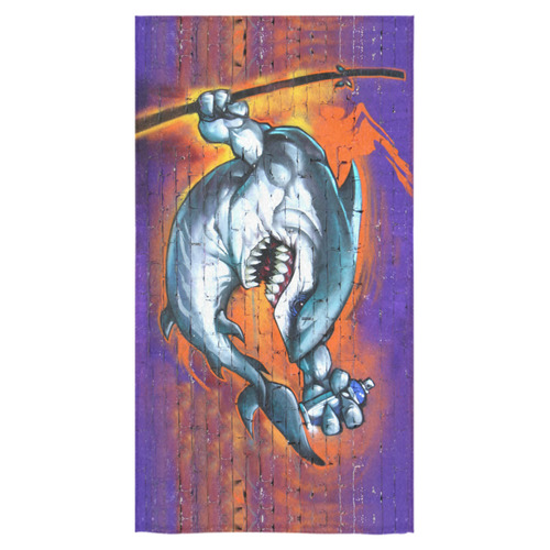 Graffiti Shark Brick Wall Bath Towel 30"x56"