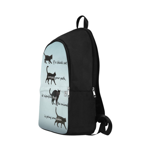 If a Black Cat crosses your path Fabric Backpack for Adult (Model 1659)