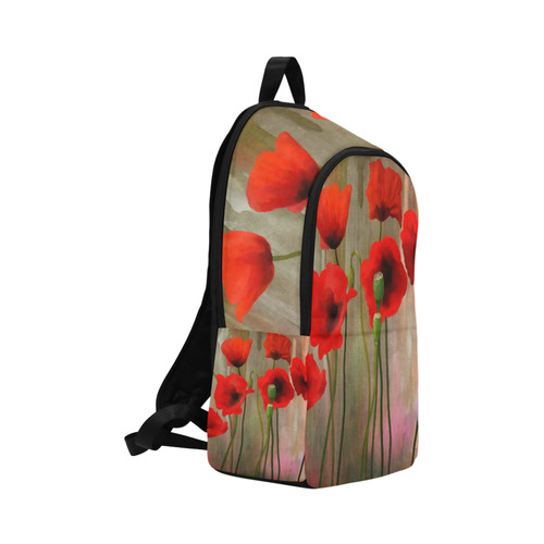Poppies Fabric Backpack for Adult (Model 1659)