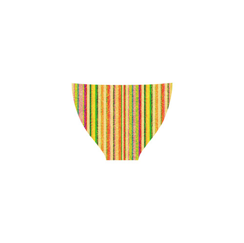 Colorful Stripes on Curls Pattern Custom Bikini Swimsuit (Model S01)