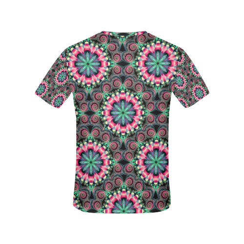 mandala shades of green All Over Print T-Shirt for Women (USA Size) (Model T40)