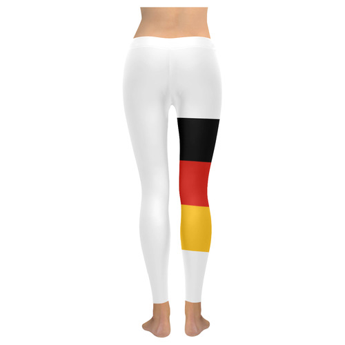 German Flag Colored Stripes Women's Low Rise Leggings (Invisible Stitch) (Model L05)