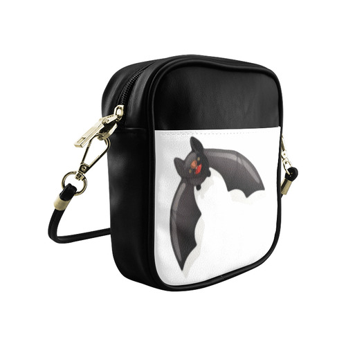 Black Halloween Bat Sling Bag (Model 1627)