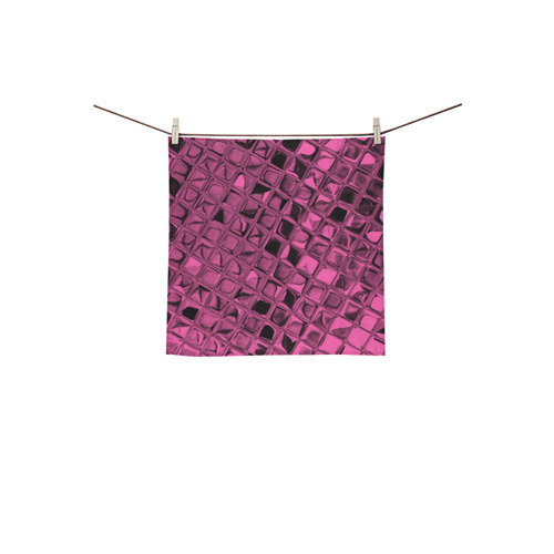 Metallic Rose Square Towel 13“x13”