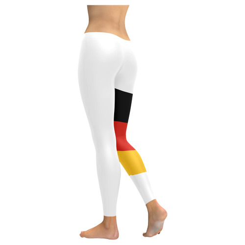 German Flag Colored Stripes Women's Low Rise Leggings (Invisible Stitch) (Model L05)