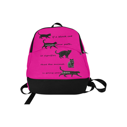 Black cat crosses your path Fabric Backpack for Adult (Model 1659)