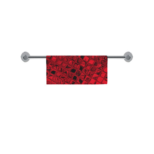 Metallic Red Square Towel 13“x13”