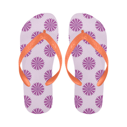 Flowers Flip Flops for Men/Women (Model 040)