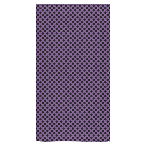 Royal Lilac and Black Polka Dots Bath Towel 30"x56"