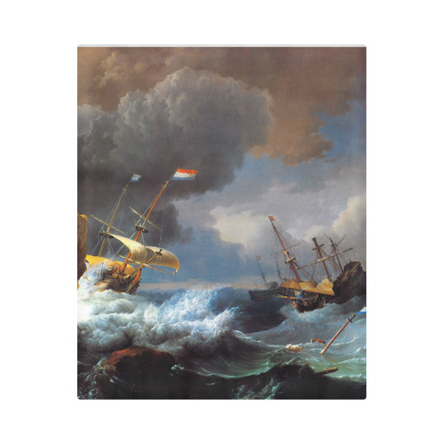 Ships in Distress off a Rocky Coast Duvet Cover 86"x70" ( All-over-print)