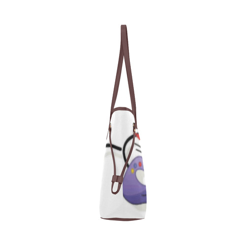 Purple Halloween Mask Colorful Clover Canvas Tote Bag (Model 1661)