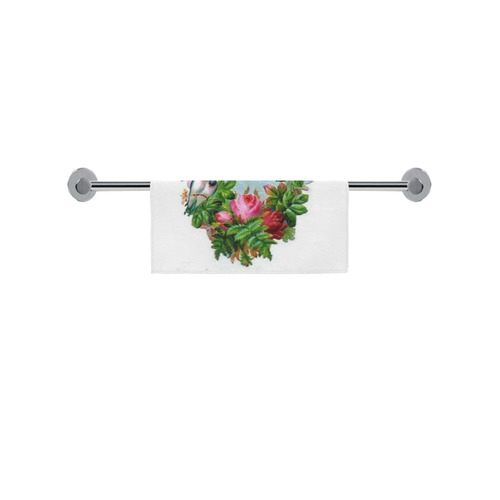 Vintage Floral Wreath Square Towel 13“x13”