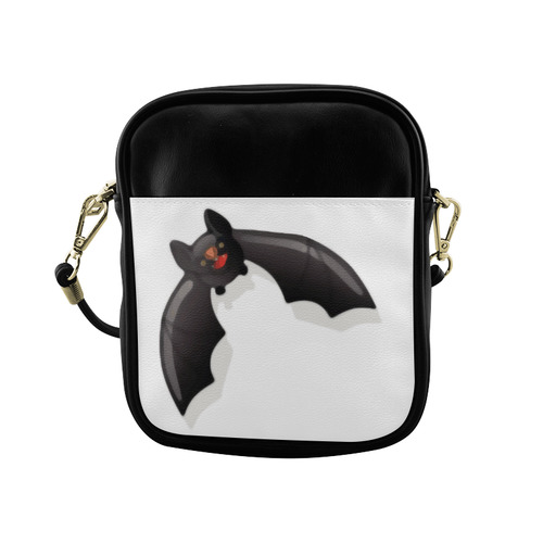 Black Halloween Bat Sling Bag (Model 1627)