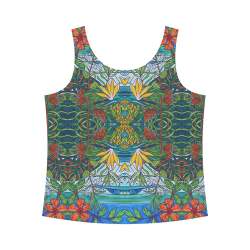 Monarch Garden All Over Print Tank Top for Women (Model T43)