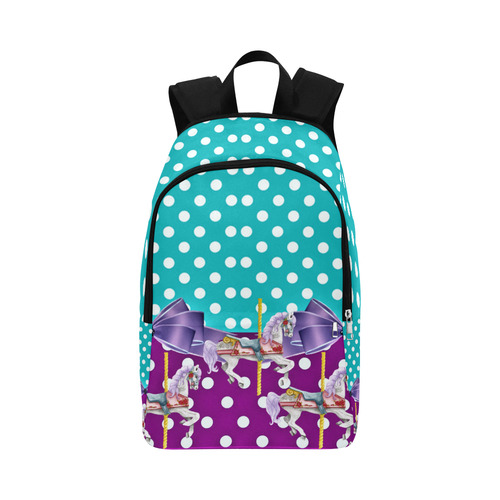 rockabilly carousel pony 3 Fabric Backpack for Adult (Model 1659)